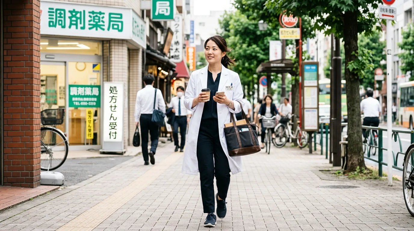 薬局で調剤業務にあたる薬剤師